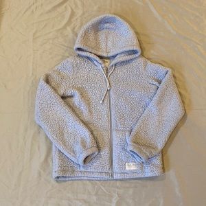 Hollister light sky blue fluffy knit jacket. Good condition. Very soft.